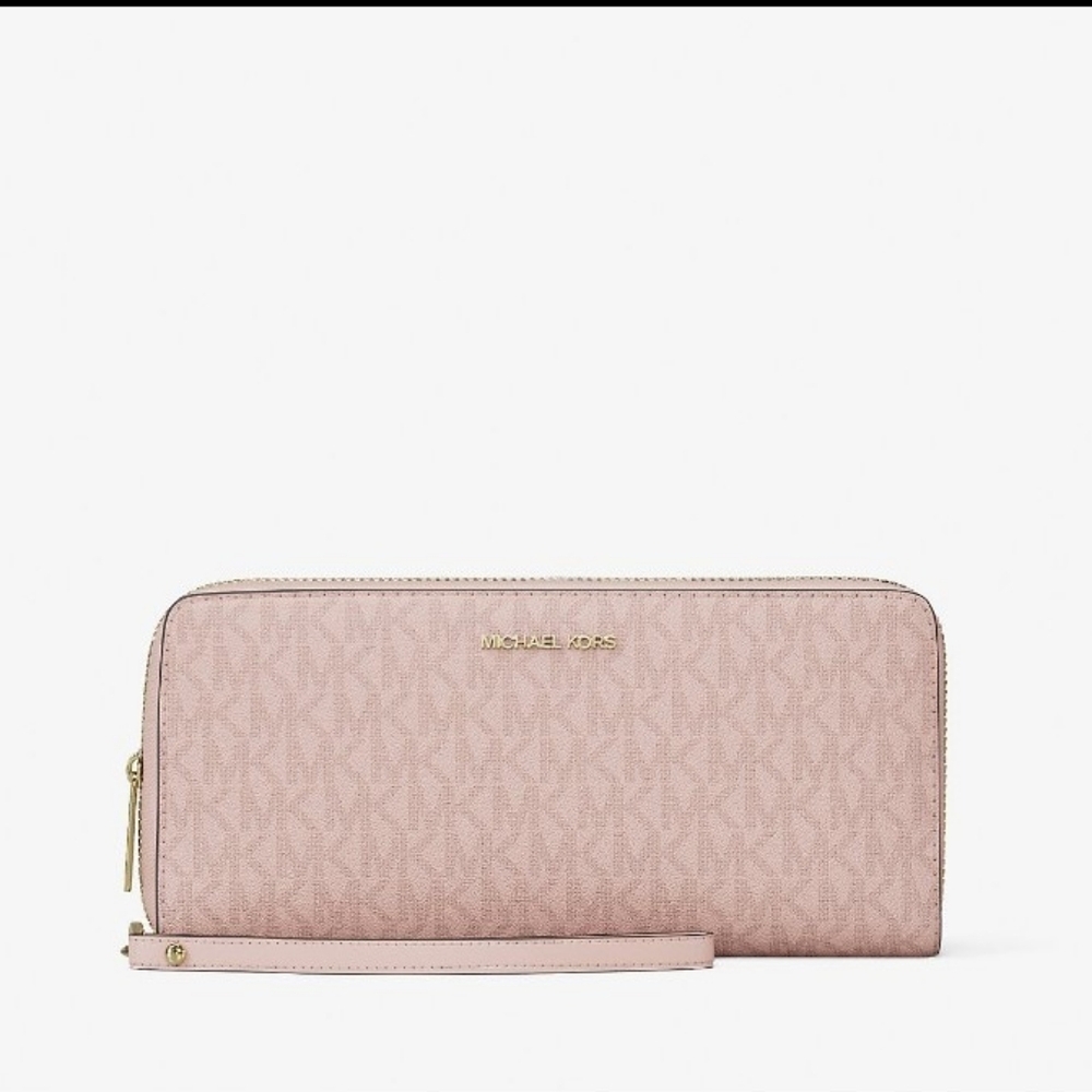 Michael Kors Jet Set Powder Blush Large Wristlet